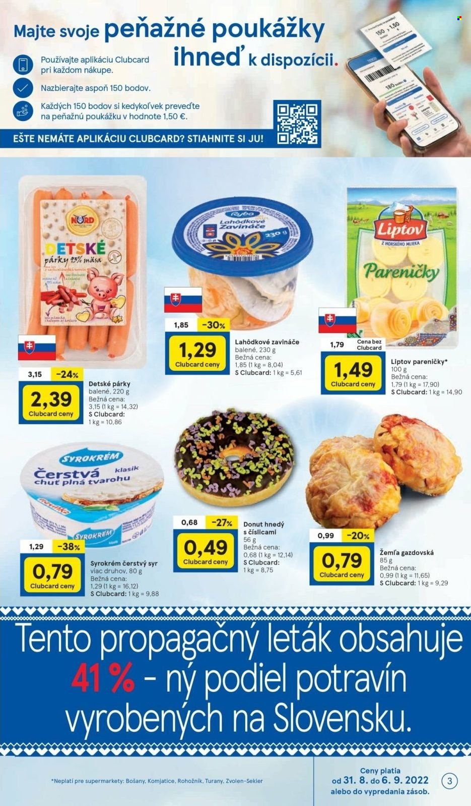 Leták TESCO supermarket - 31.8.2022 - 6.9.2022. Strana 3