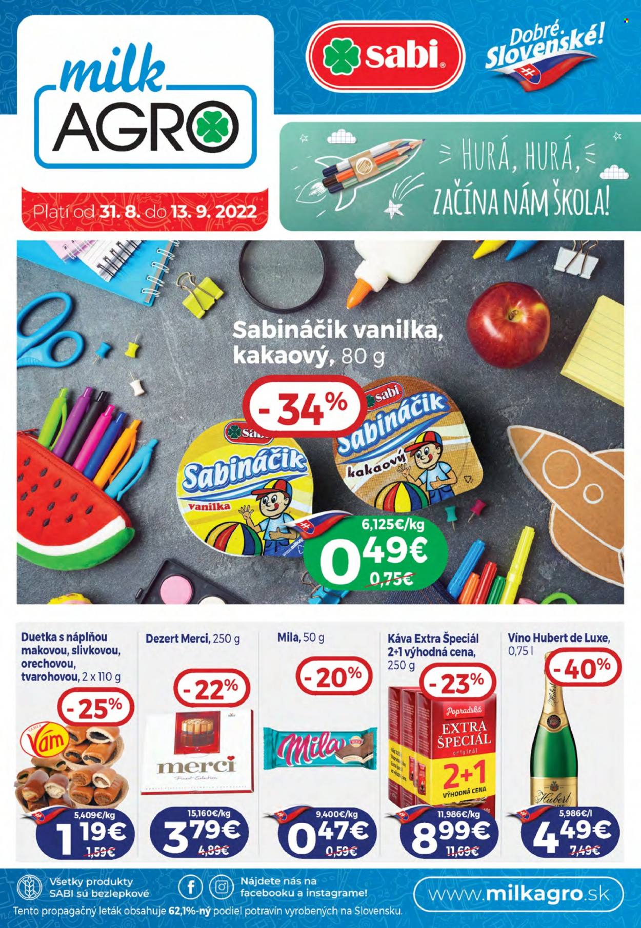 Leták Milk AGRO - 31.8.2022 - 13.9.2022. Strana 1