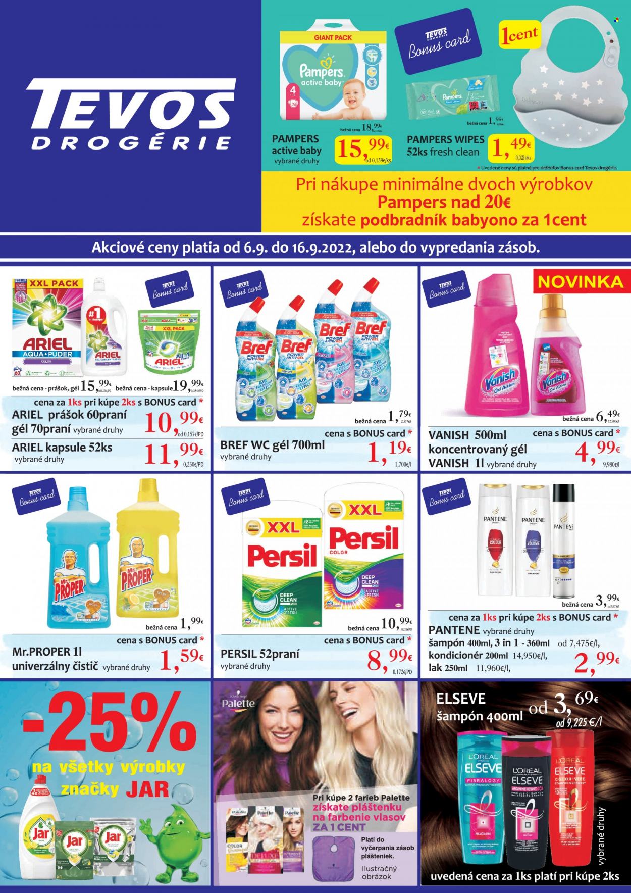 Leták Tevos Drogérie - 6.9.2022 - 16.9.2022. Strana 1