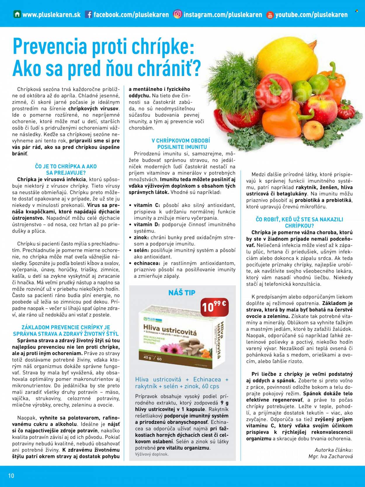 Leták Plus lekáreň - 1.9.2022 - 31.10.2022. Strana 10