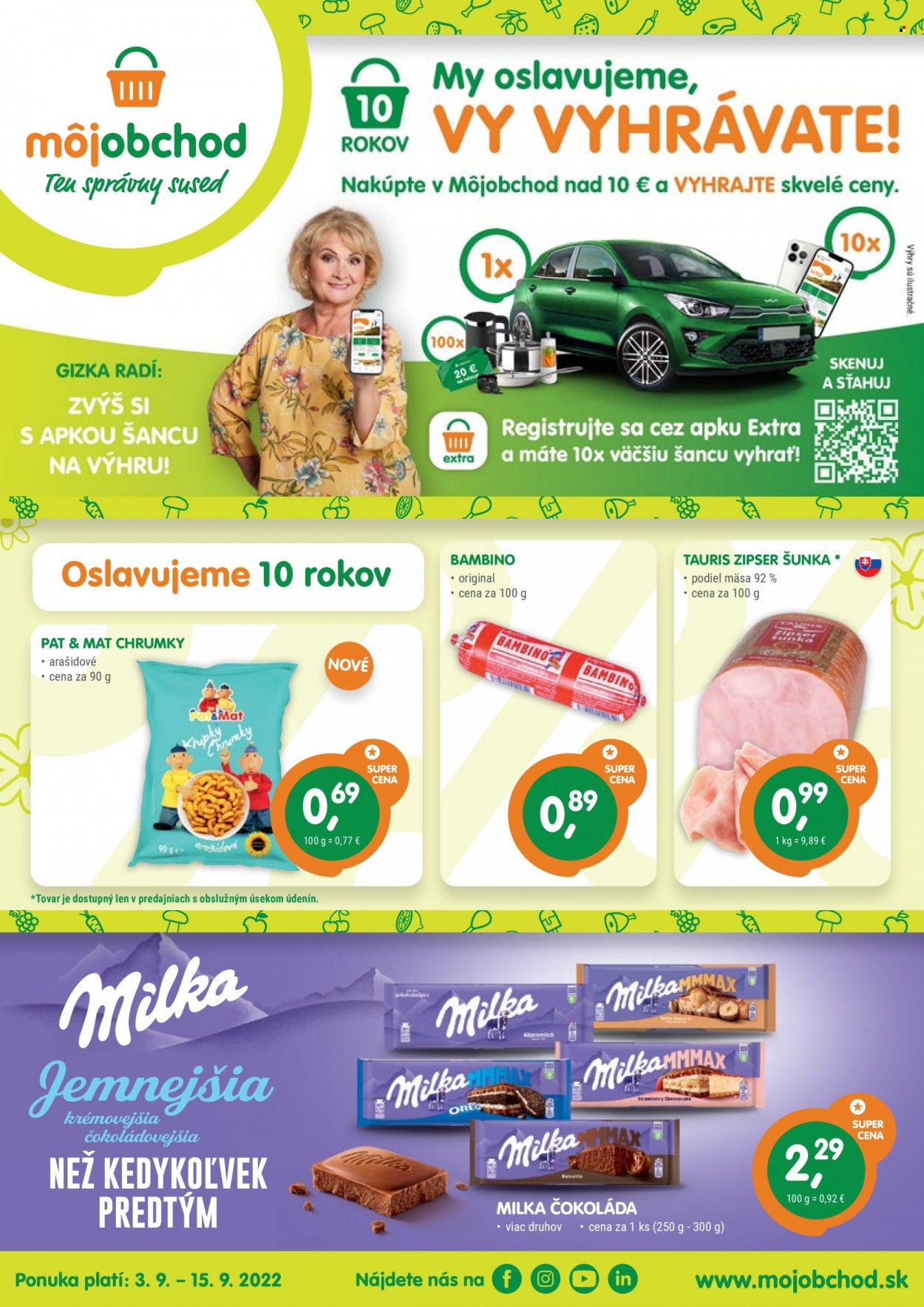 Leták Môj obchod - 3.9.2022 - 15.9.2022. Strana 1