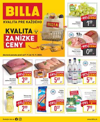 Leták Billa - 7.9.2022 - 13.9.2022.