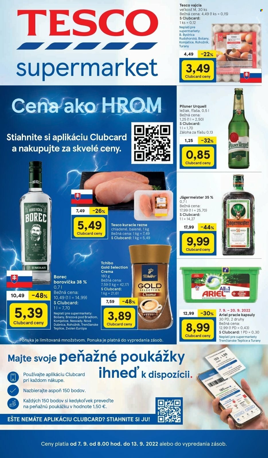 Leták TESCO supermarket - 7.9.2022 - 13.9.2022. Strana 1