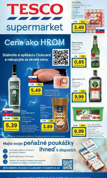 Leták TESCO supermarket - 7.9.2022 - 13.9.2022.