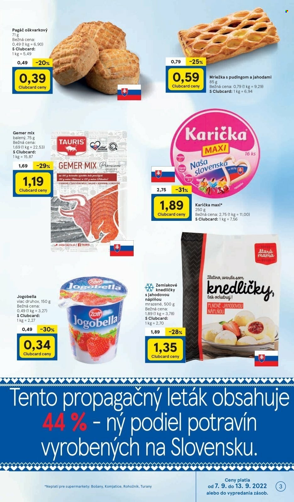 Leták TESCO supermarket - 7.9.2022 - 13.9.2022. Strana 3