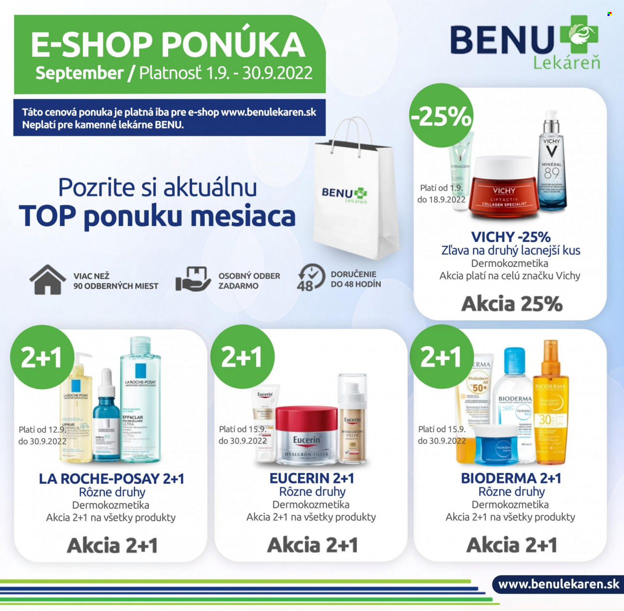 Leták BENU Lekáreň - 1.9.2022 - 30.9.2022. Strana 1
