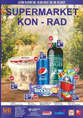 Leták KON-RAD - 10.9.2022 - 9.10.2022.