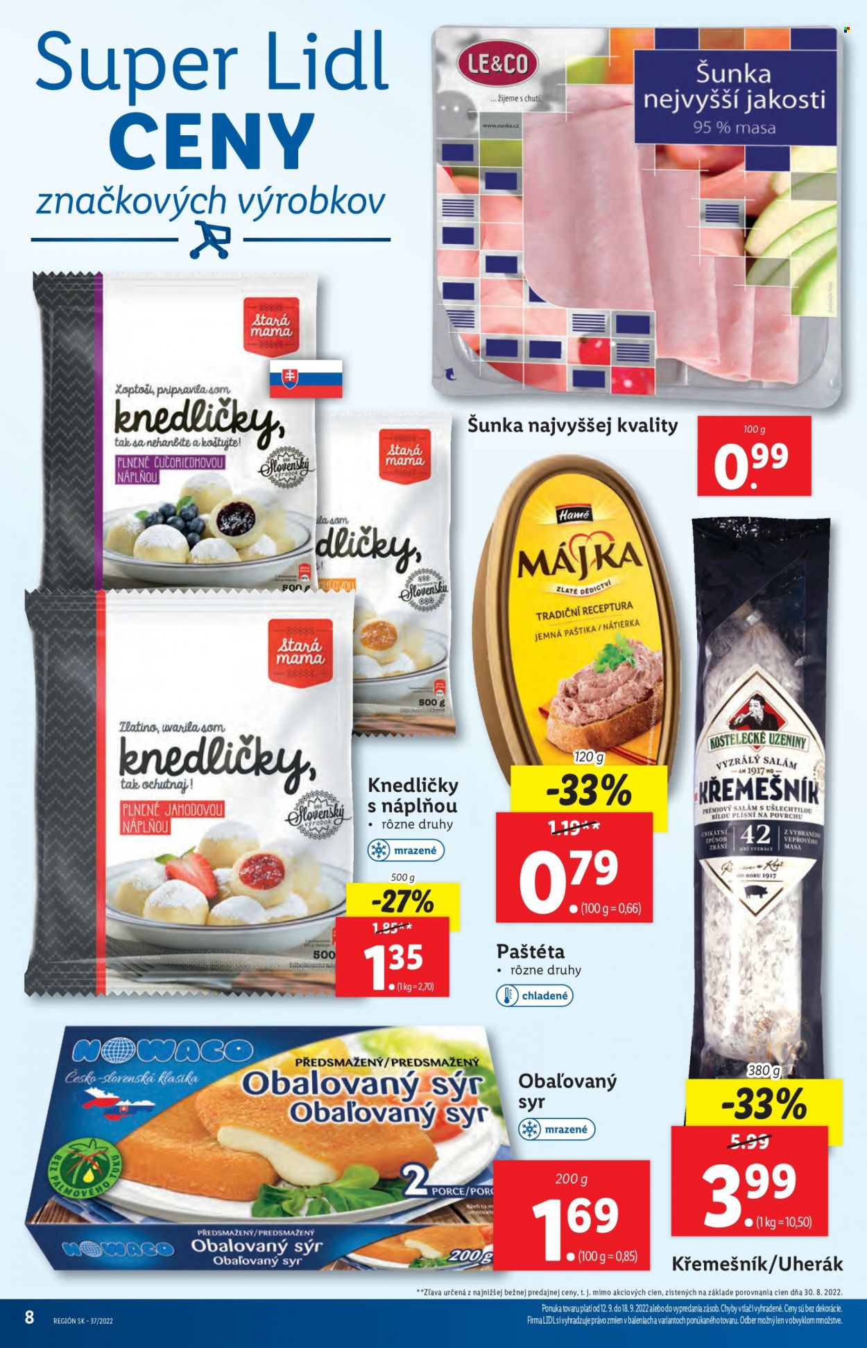 Leták Lidl - 12.9.2022 - 18.9.2022. Strana 8