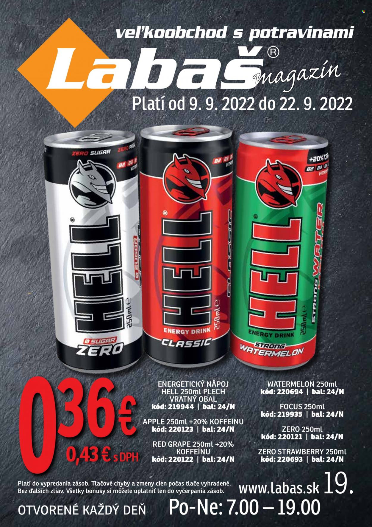 Leták Labaš - 9.9.2022 - 22.9.2022. Strana 1