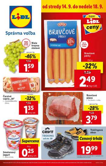 Leták Lidl - 14.9.2022 - 18.9.2022.