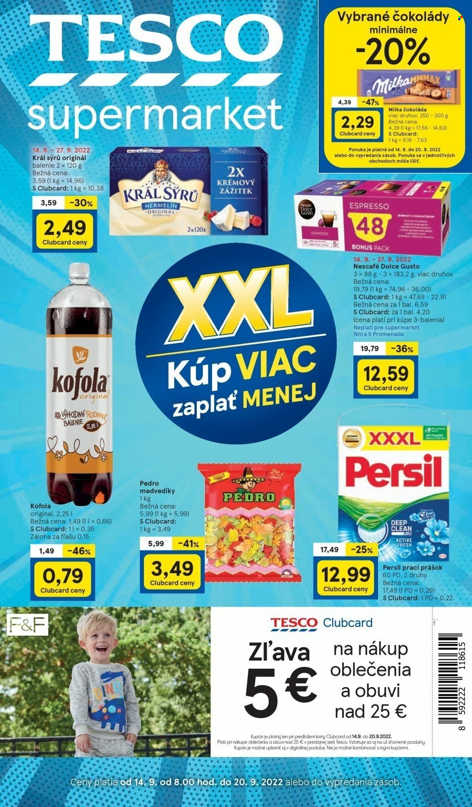 Leták TESCO supermarket - 14.9.2022 - 20.9.2022. Strana 1