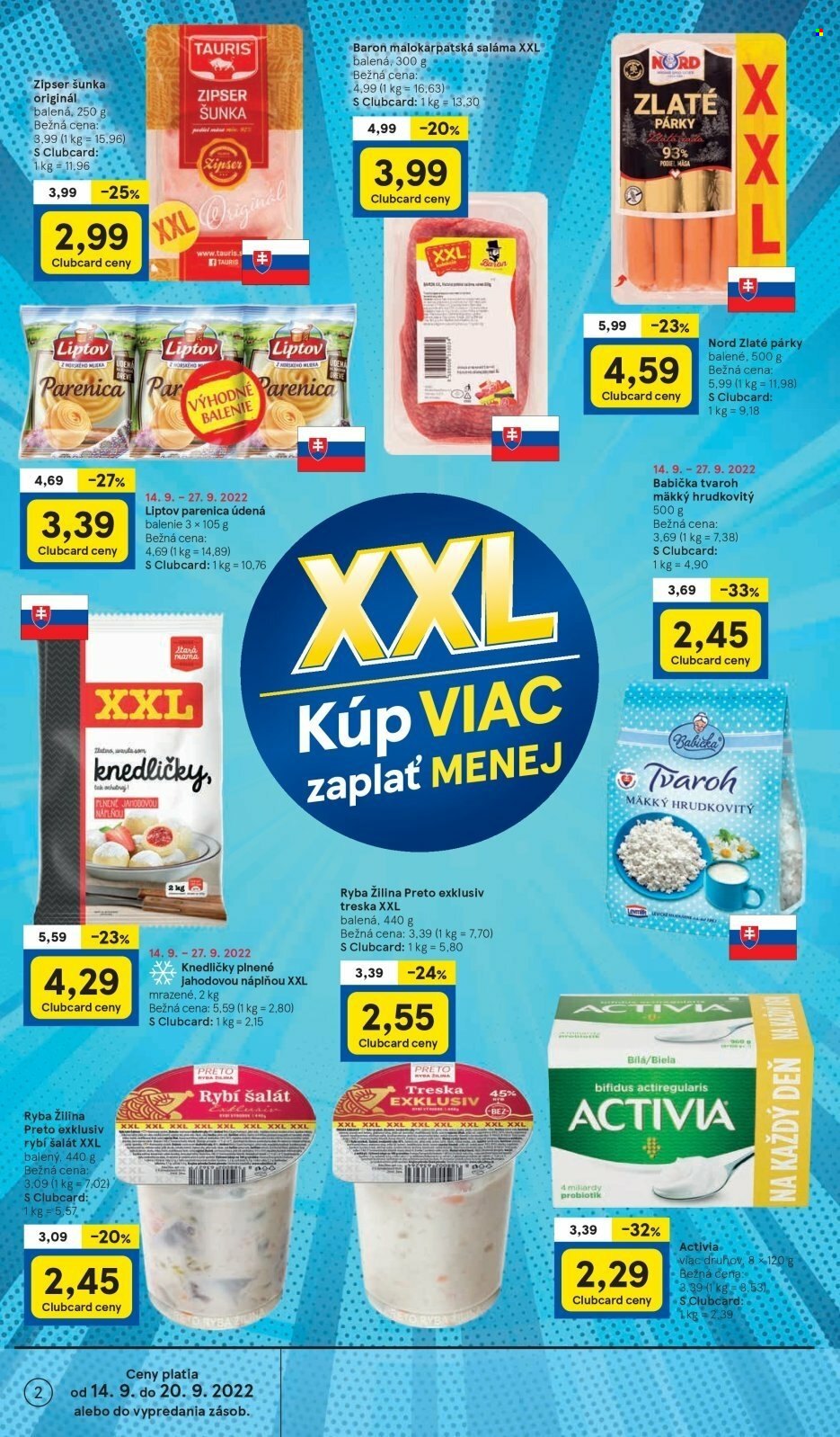 Leták TESCO supermarket - 14.9.2022 - 20.9.2022. Strana 2
