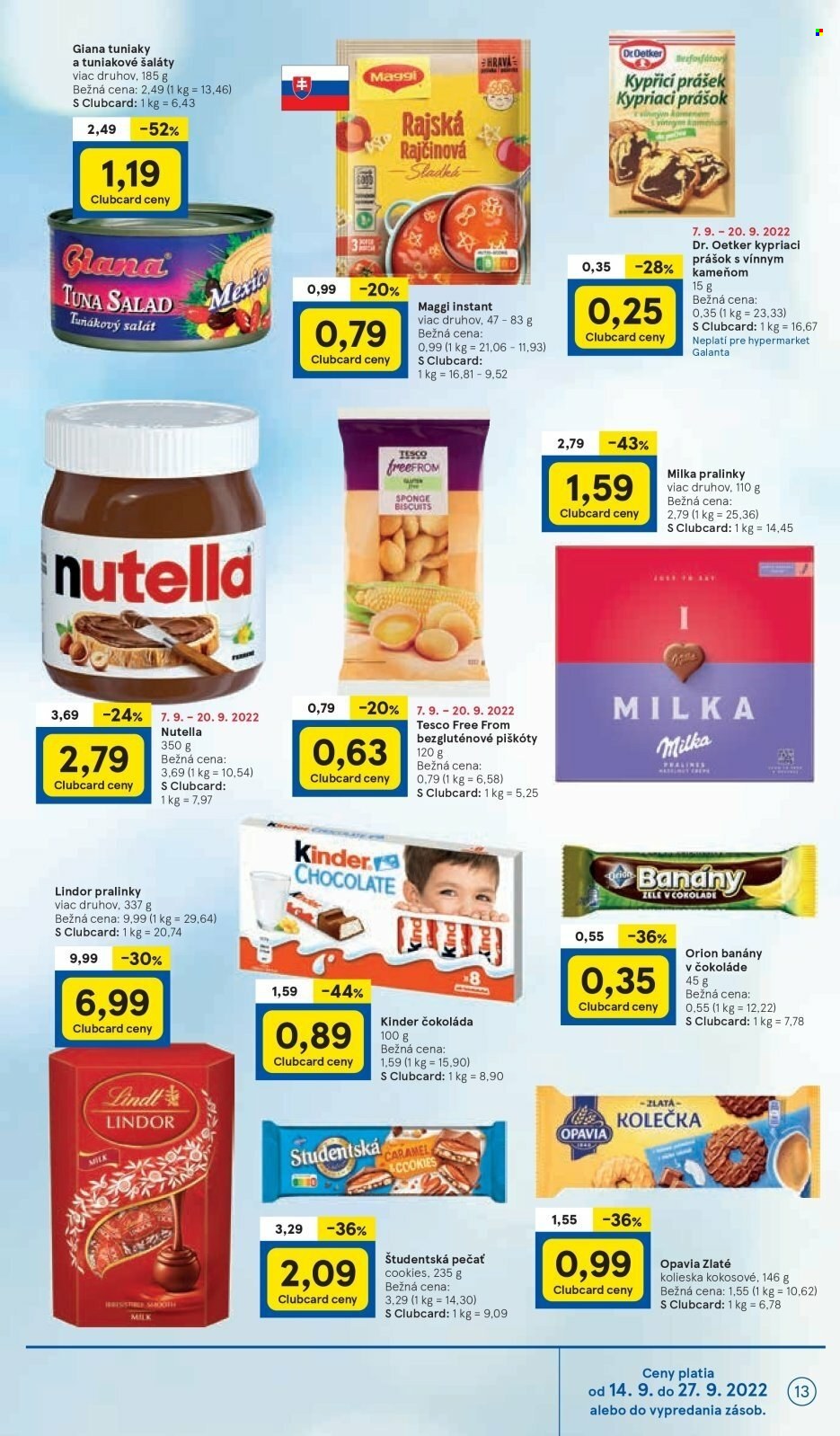 Leták TESCO - 14.9.2022 - 20.9.2022. Strana 13