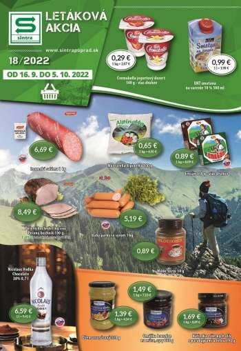 Leták Sintra - 16.9.2022 - 5.10.2022.