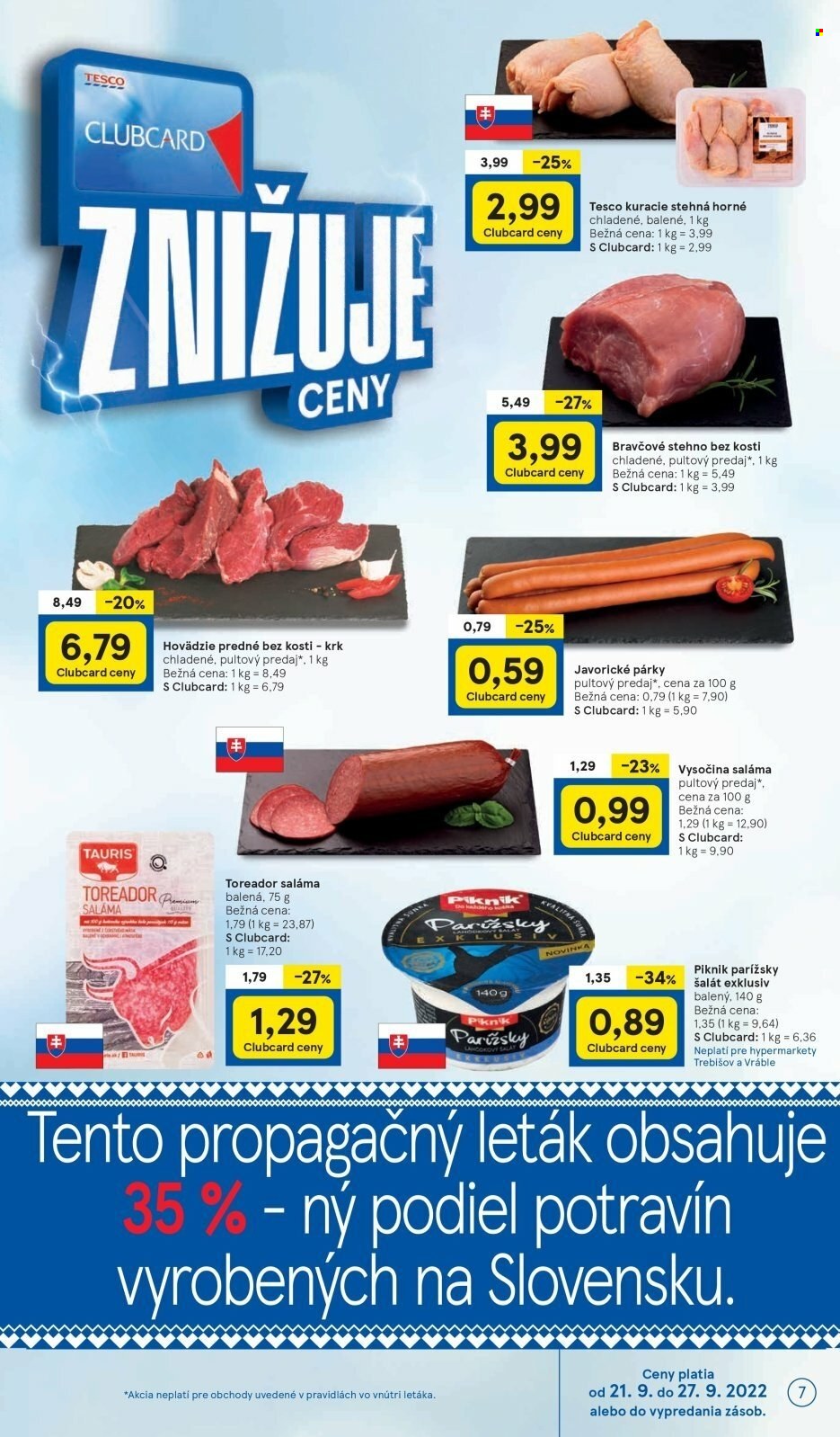 Leták TESCO - 21.9.2022 - 27.9.2022. Strana 7