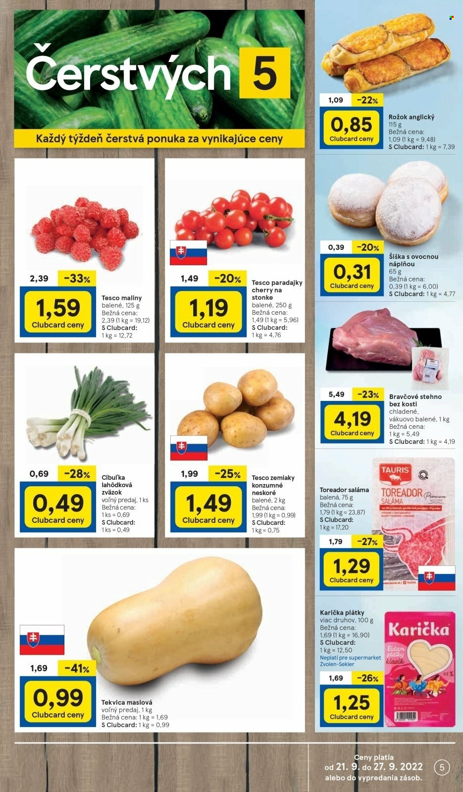 Leták TESCO supermarket - 21.9.2022 - 27.9.2022. Strana 5