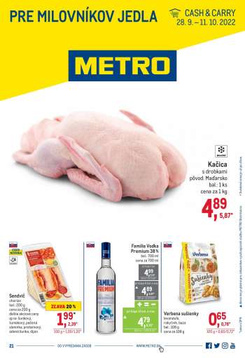 Leták Metro - 28.9.2022 - 11.10.2022.