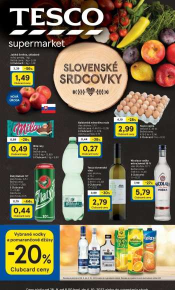 Leták TESCO supermarket - 28.9.2022 - 4.10.2022.