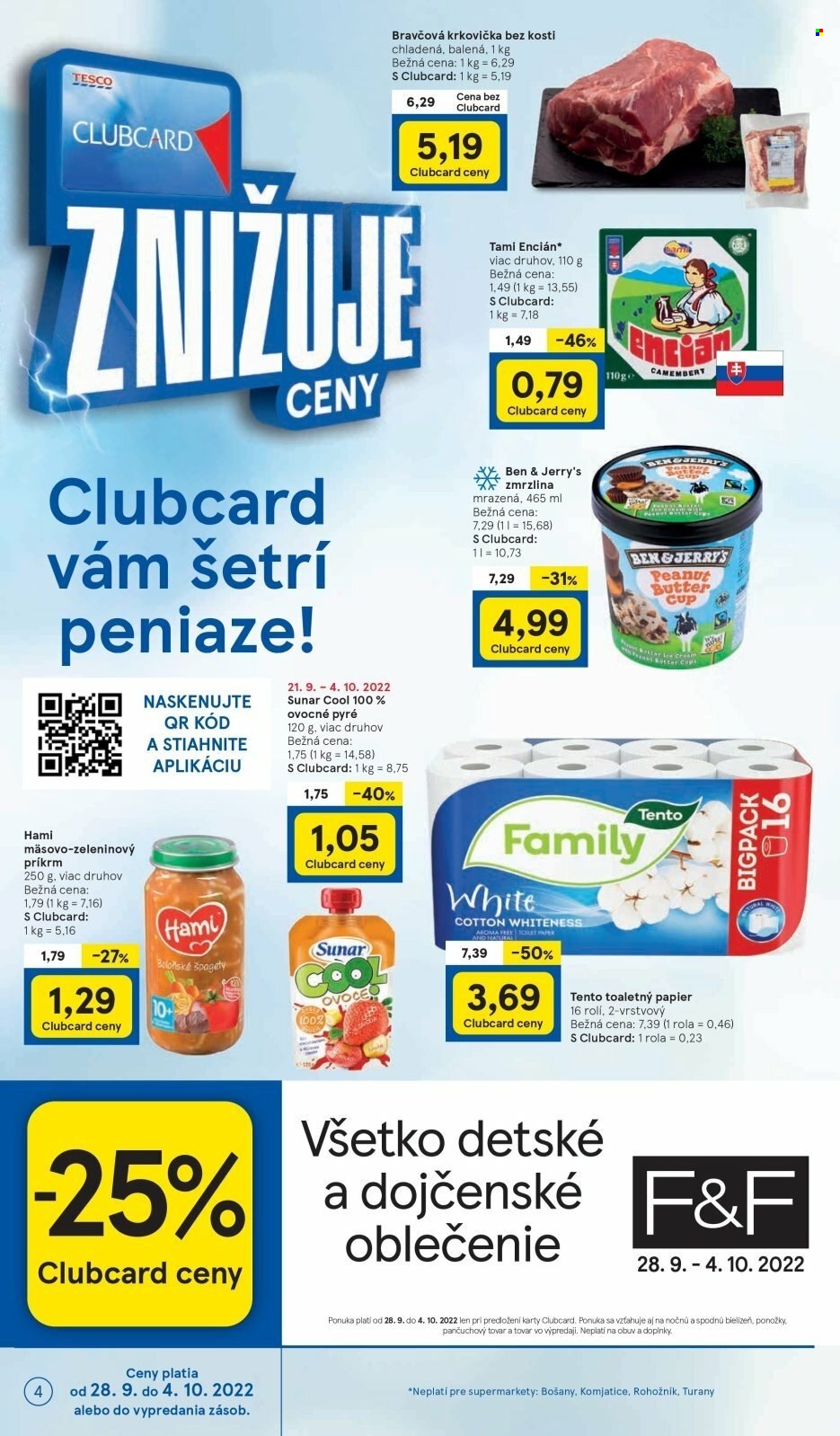 Leták TESCO supermarket - 28.9.2022 - 4.10.2022. Strana 4