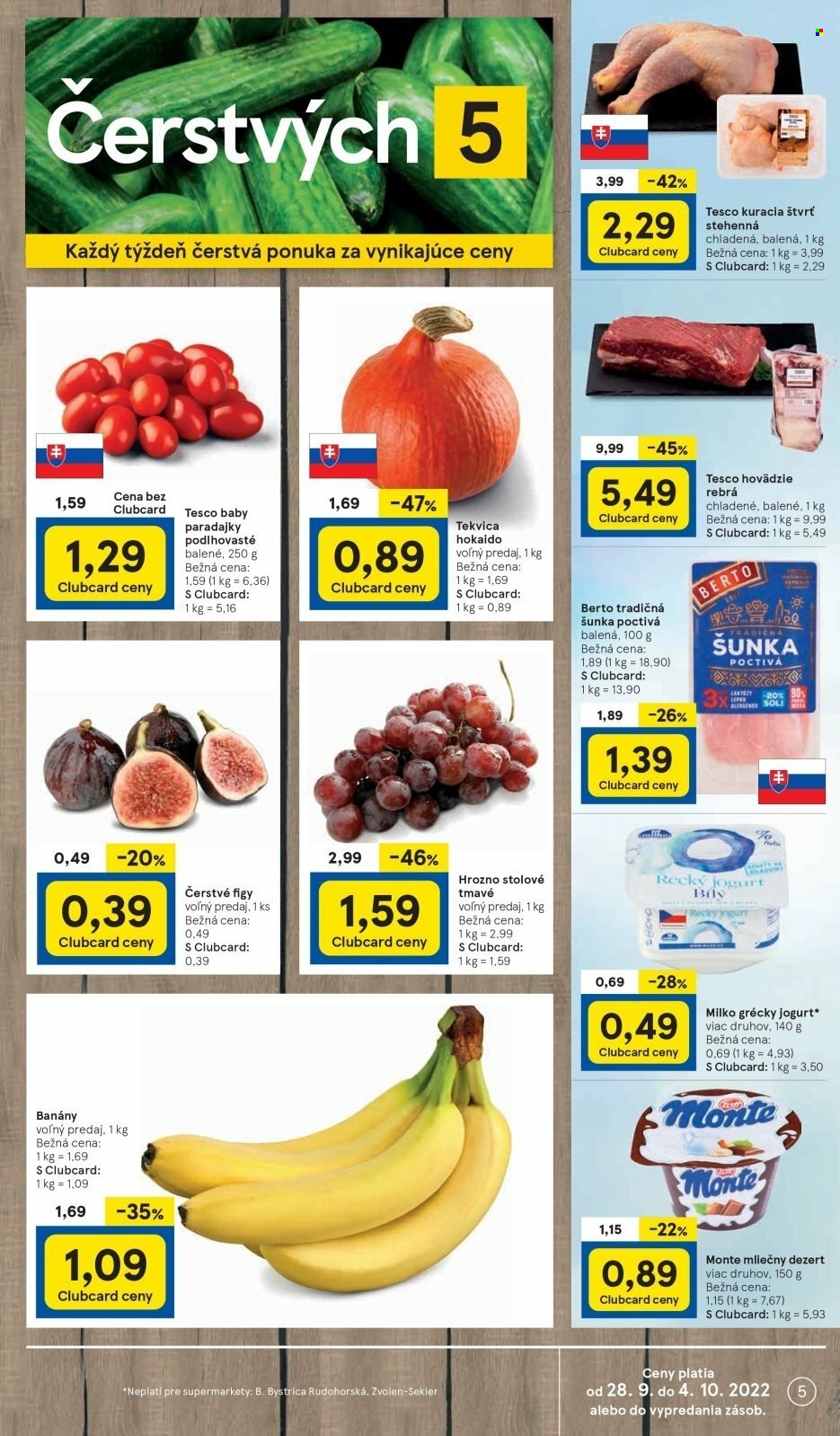 Leták TESCO supermarket - 28.9.2022 - 4.10.2022. Strana 5