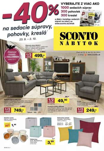 Leták Sconto nábytok - 23.9.2022 - 13.10.2022.