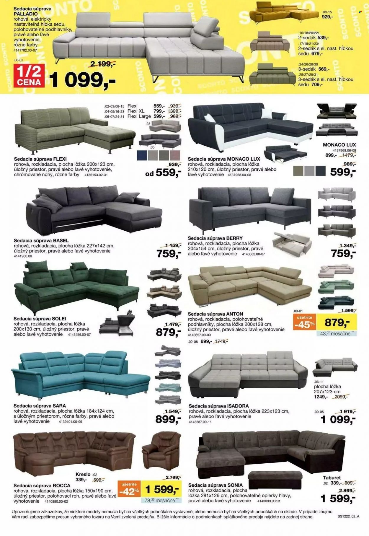 Leták Sconto nábytok - 23.9.2022 - 13.10.2022. Strana 2