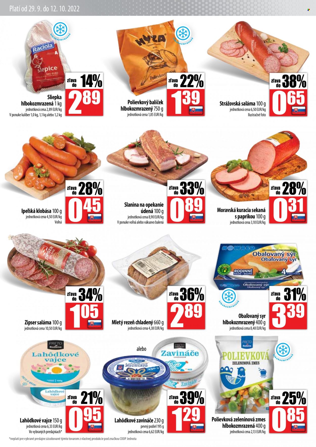 Leták COOP Jednota - 29.9.2022 - 12.10.2022. Strana 2
