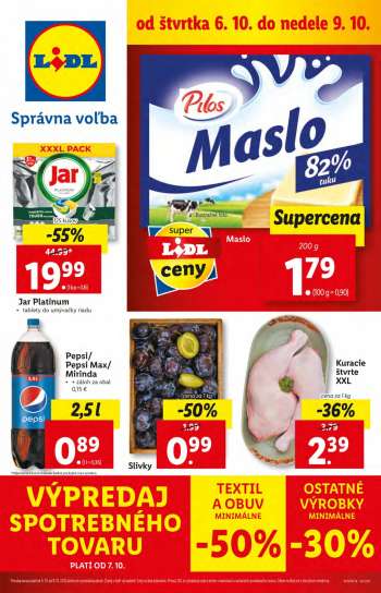Leták Lidl - 6.10.2022 - 9.10.2022.