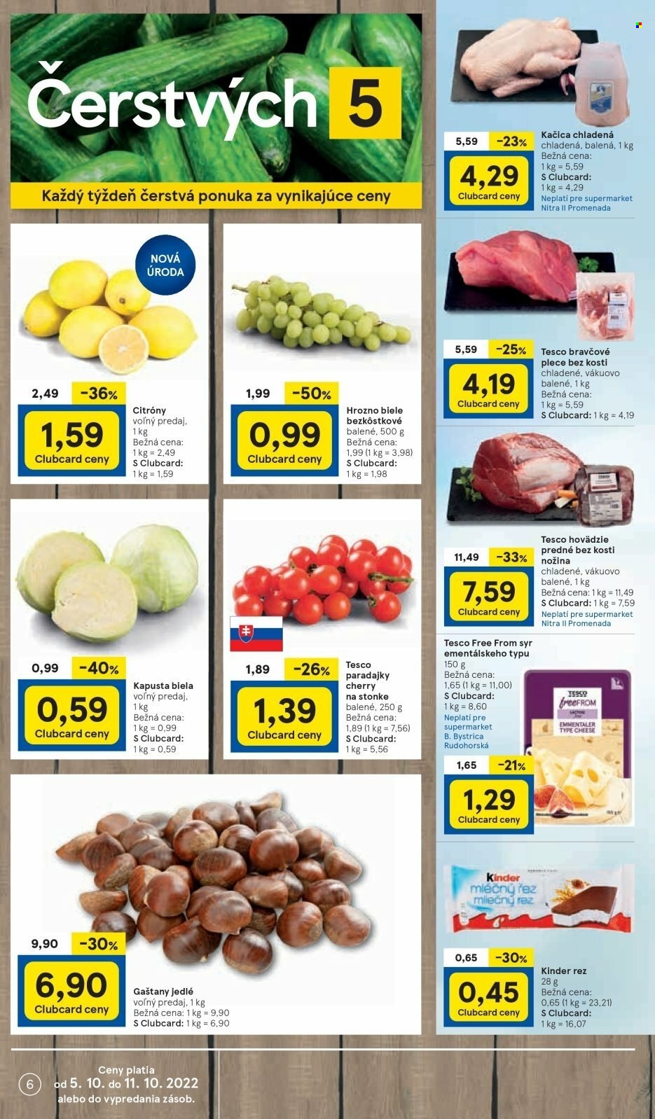 Leták TESCO supermarket - 5.10.2022 - 11.10.2022. Strana 6