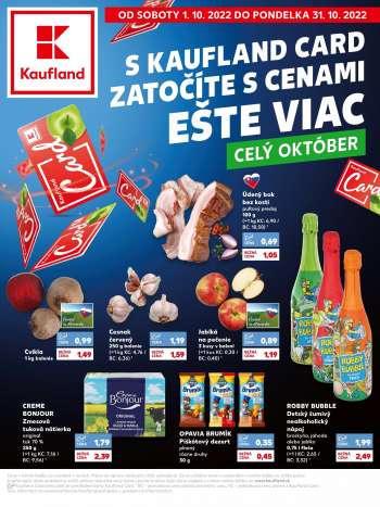 Leták Kaufland - 1.10.2022 - 31.10.2022.