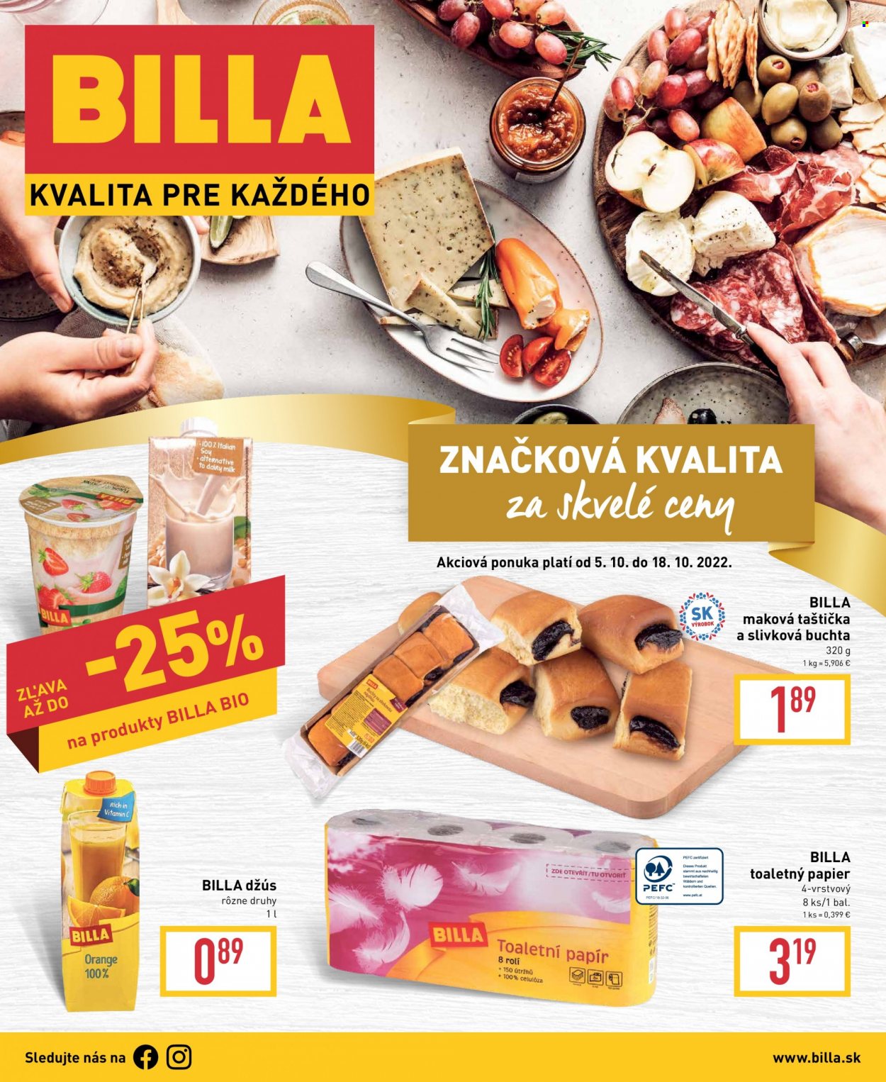 Leták Billa - 5.10.2022 - 18.10.2022. Strana 1