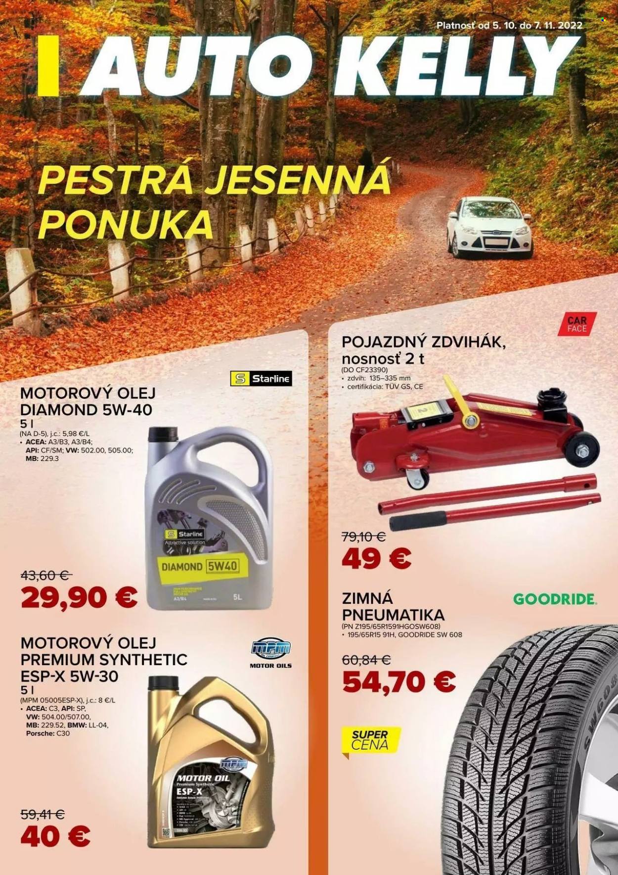 Leták Auto Kelly - 5.10.2022 - 7.11.2022. Strana 1