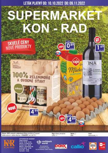 Leták KON-RAD - 10.10.2022 - 9.11.2022.