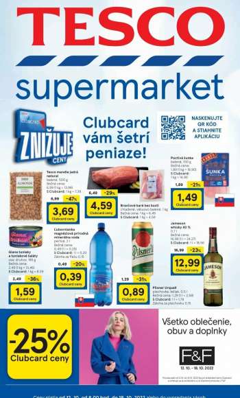Leták TESCO supermarket - 12.10.2022 - 18.10.2022.