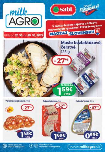 Leták Milk AGRO - 12.10.2022 - 18.10.2022.
