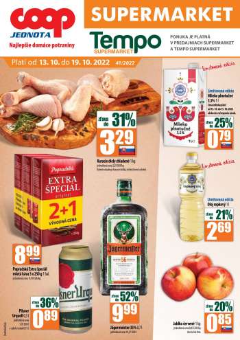 Leták COOP Jednota - 13.10.2022 - 19.10.2022.