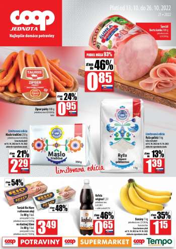 Leták COOP Jednota - 13.10.2022 - 26.10.2022.