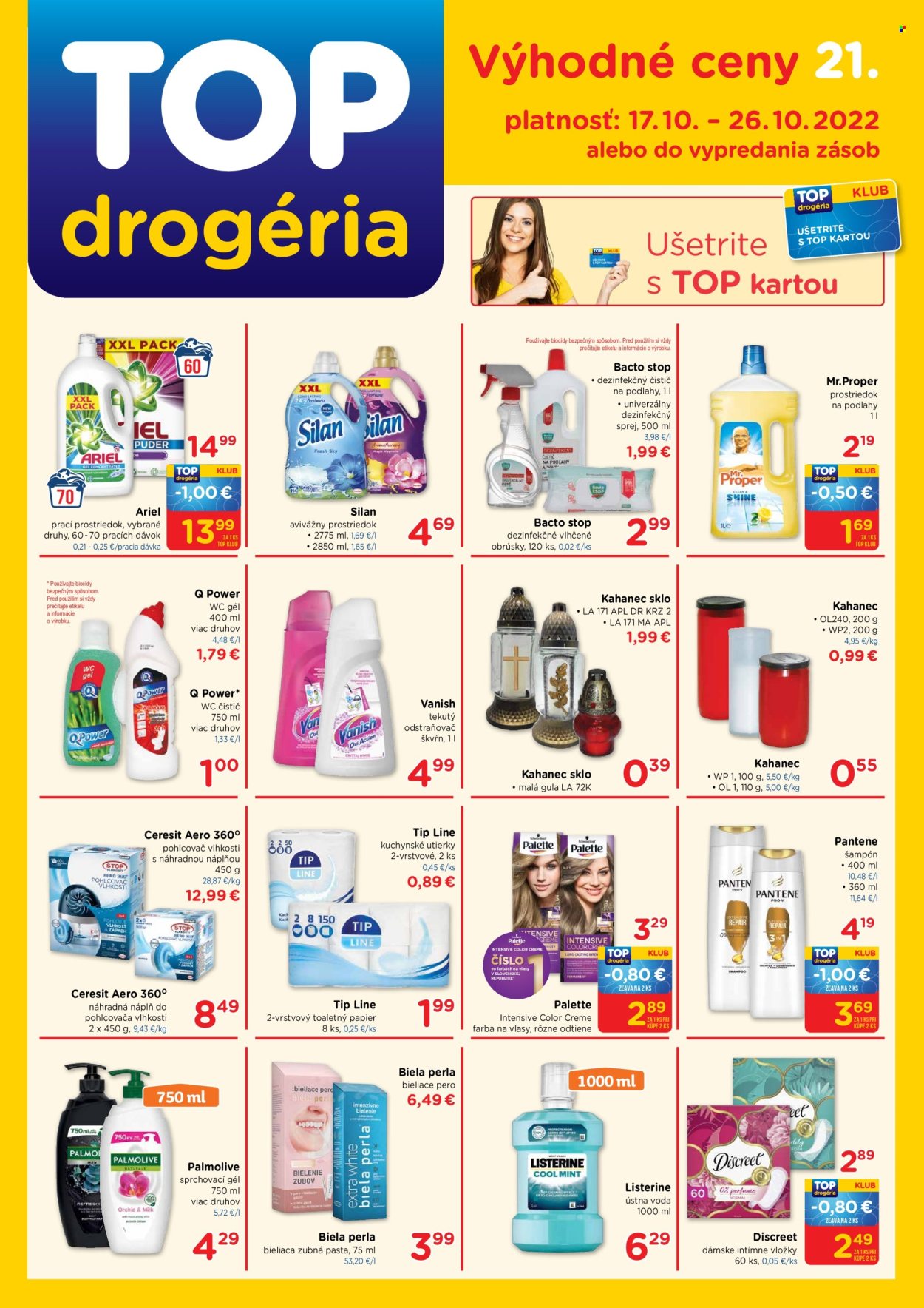Leták TOP drogéria - 17.10.2022 - 26.10.2022. Strana 1