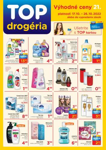 Leták TOP drogéria - 17.10.2022 - 26.10.2022.