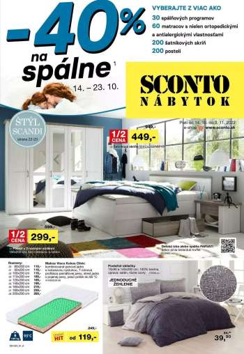 Leták Sconto nábytok - 14.10.2022 - 3.11.2022.