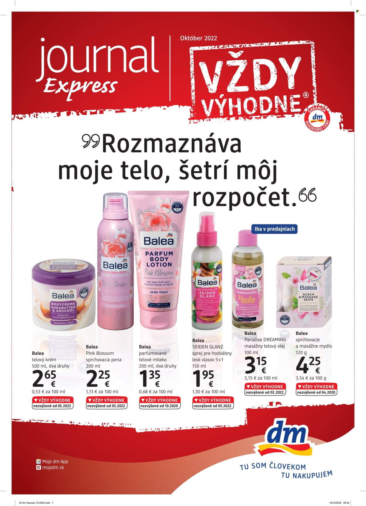 Leták dm drogerie - 1.10.2022 - 31.10.2022. Strana 1