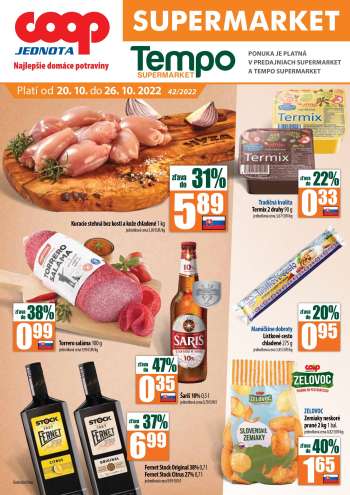 Leták COOP Jednota - 20.10.2022 - 26.10.2022.