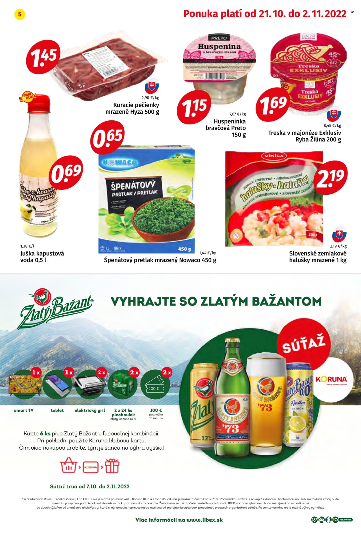 Leták Potraviny KORUNA - 21.10.2022 - 2.11.2022. Strana 5