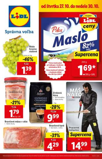 Leták Lidl - 27.10.2022 - 30.10.2022.