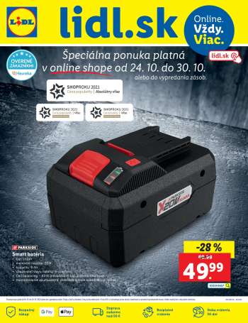 Leták Lidl - 24.10.2022 - 30.10.2022.