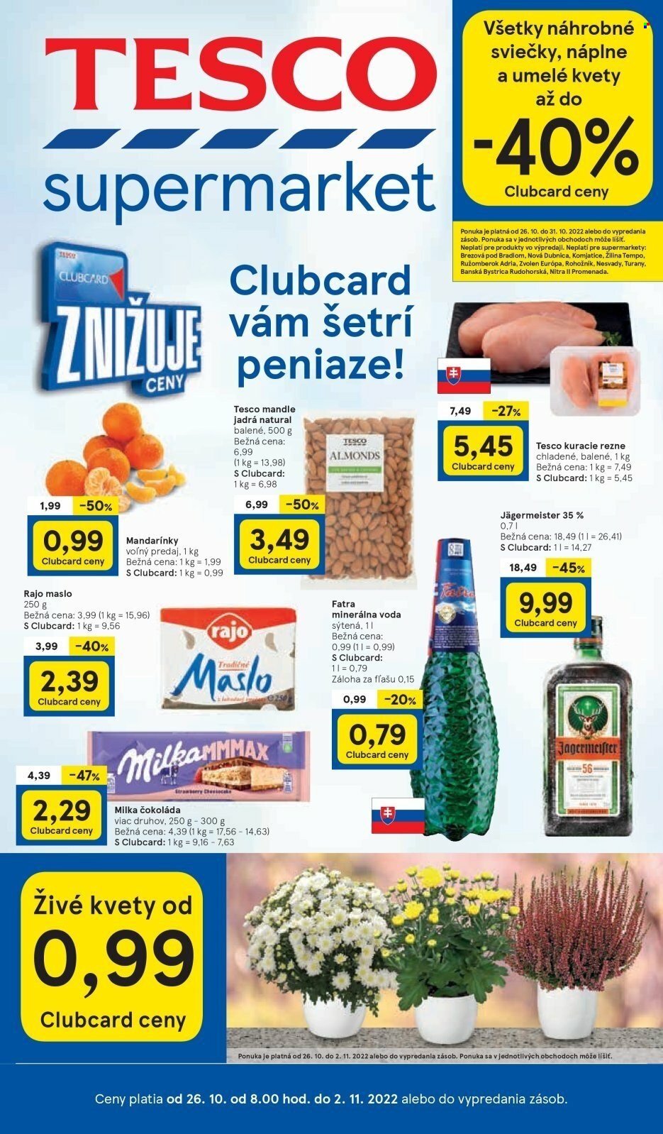 Leták TESCO supermarket - 26.10.2022 - 2.11.2022. Strana 1