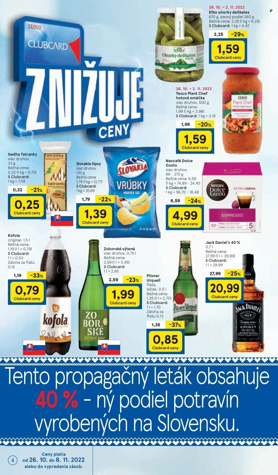Leták TESCO supermarket - 26.10.2022 - 2.11.2022. Strana 4