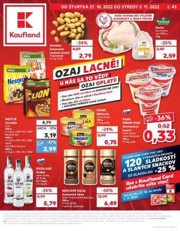 Leták Kaufland - 27.10.2022 - 2.11.2022.