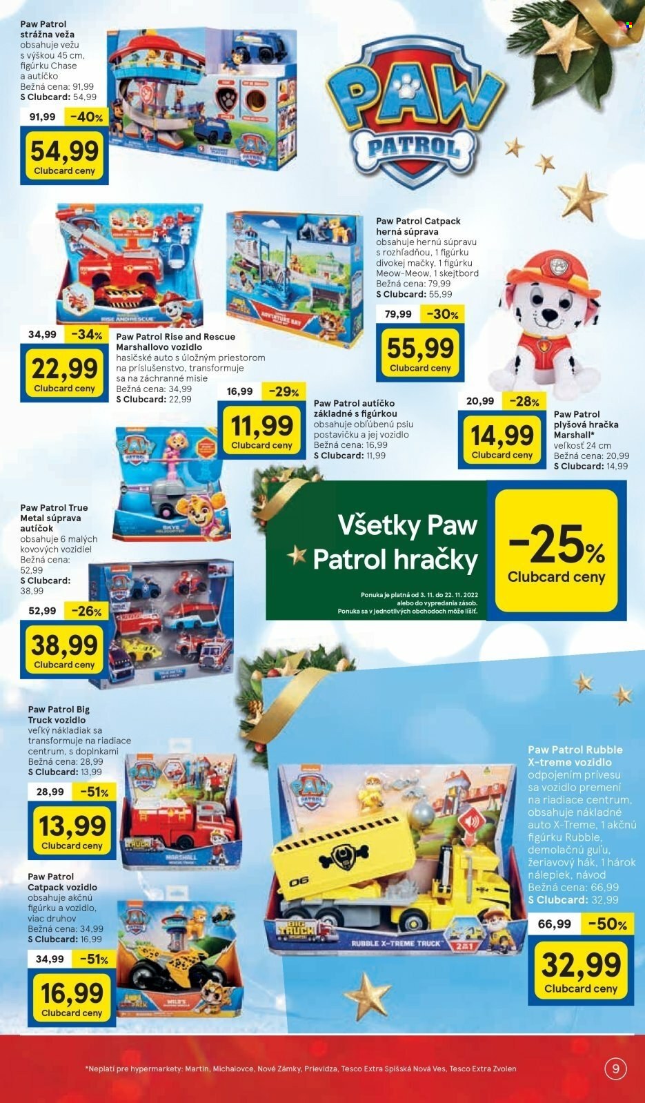 Leták TESCO - 3.11.2022 - 22.11.2022. Strana 9
