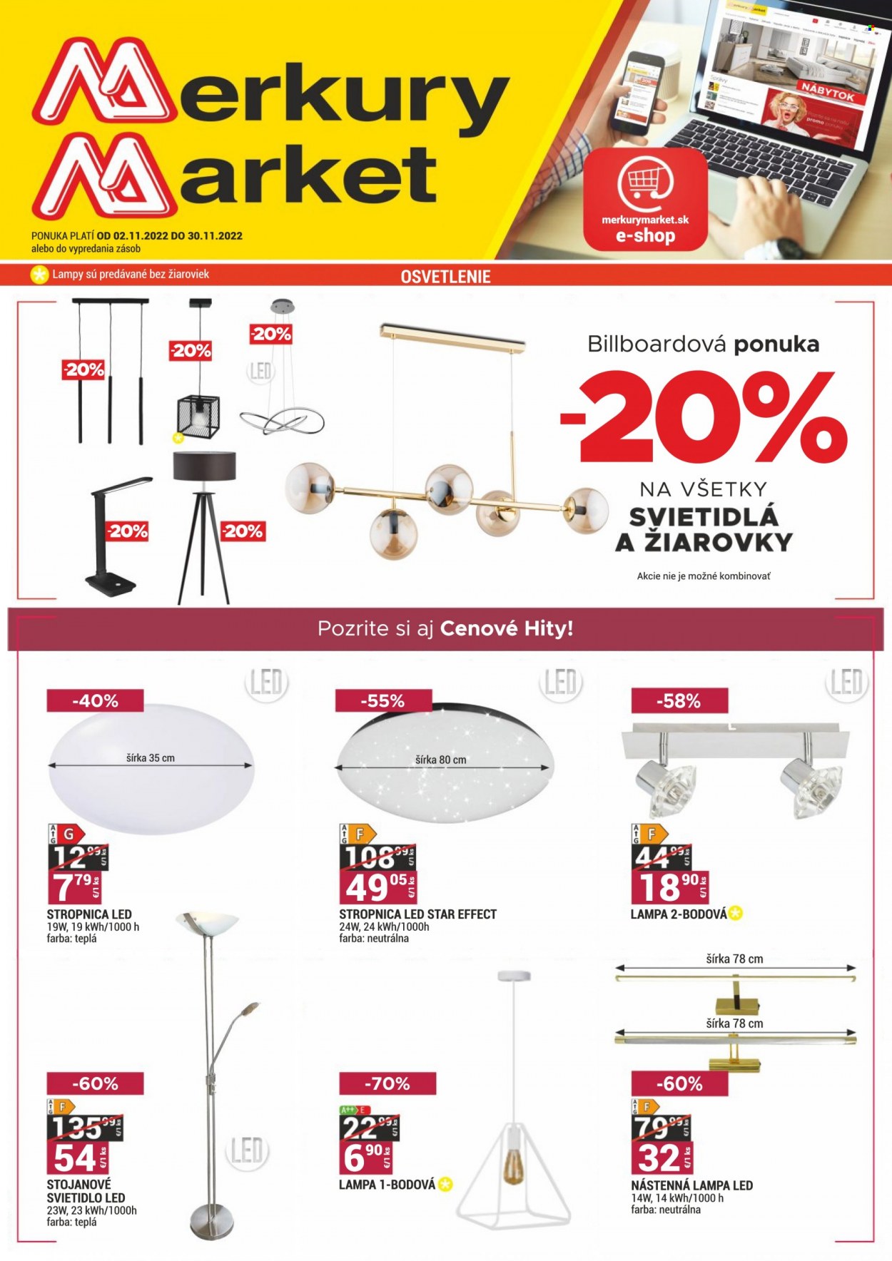 Leták Merkury Market - 2.11.2022 - 30.11.2022. Strana 1
